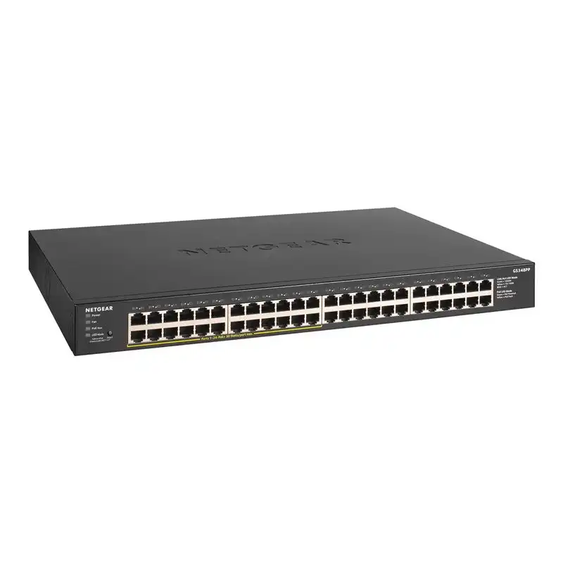 NETGEAR GS348PP - Commutateur - non géré - 48 x 10 - 100 - 1000 (24 PoE+) - de bureau, Montable sur ... (GS348PP-100EUS)_1